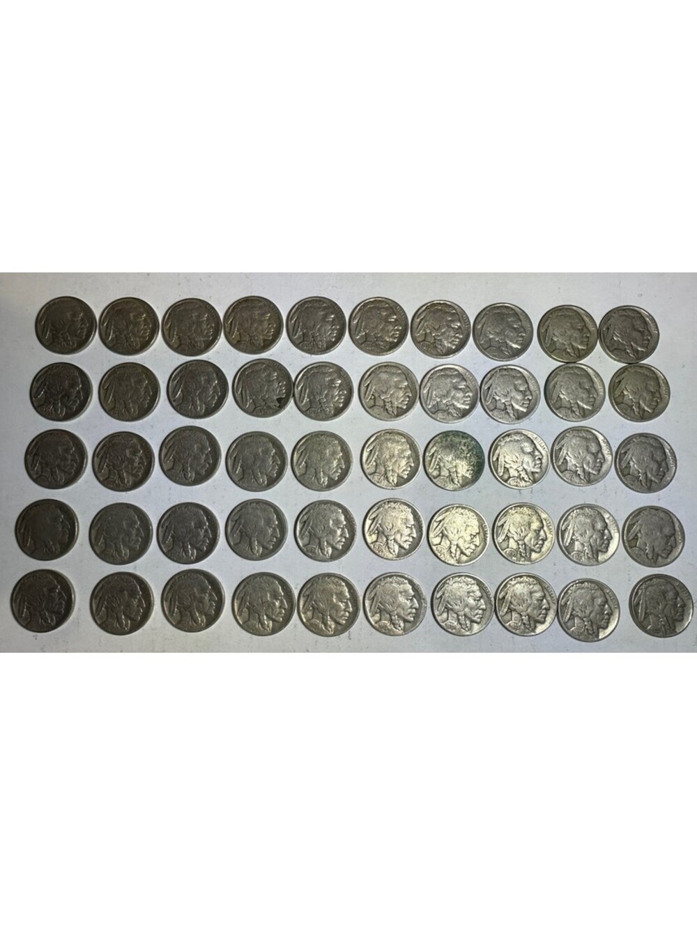 LOT 50 Buffalo Indian Head Nickels.  Nice Old US Coins!